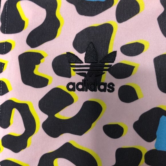 ADIDAS Youth Pink LZ Leopard Print SST Superstar Track Jacket M - Picture 5 of 12